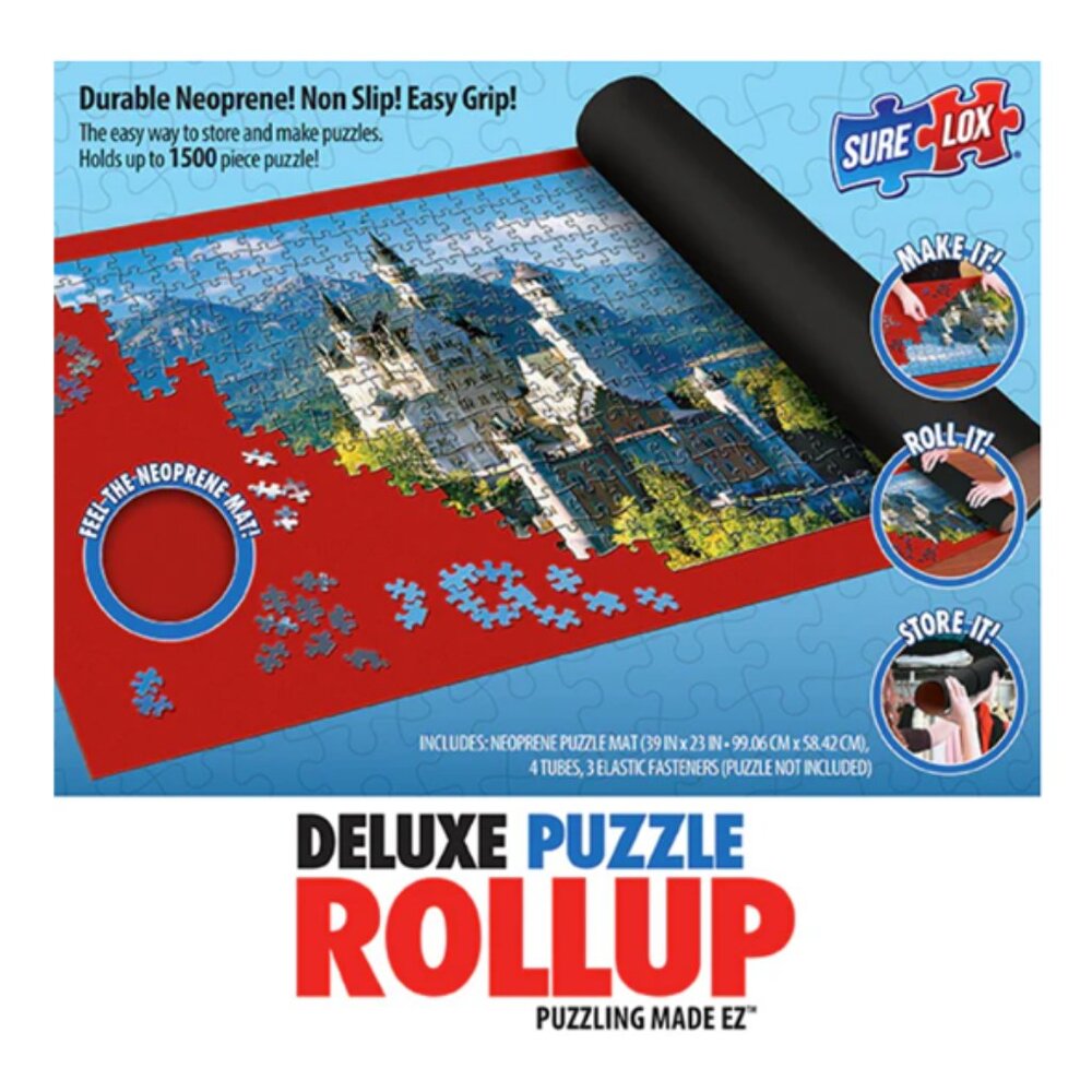 USED DELUXE PUZZLE ROLLUP 500 pcs puzzle made ez Make it Roll it Store it